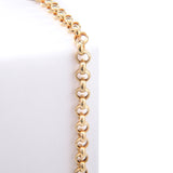 Pulseira elo português Ouro amarelo 18k 750 8,0mm 19,5cm - Coleção Girassol - 058080