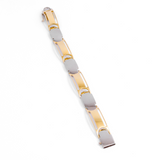 Bracelete Tungstênio bicolor Ouro amarelo 18k 750 -  Coleção Alcatraz - 0580256